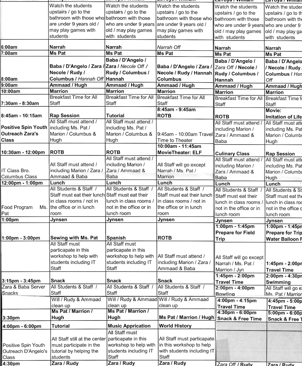 sampleschedule sampleschedule